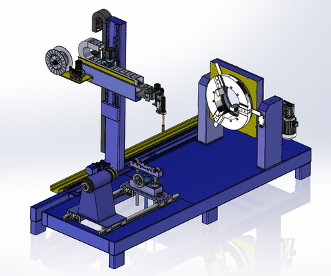 PLC Controlled Circular Seam Auto Welding Machine With Arc Length Tracking 70mm Swing Oscillator