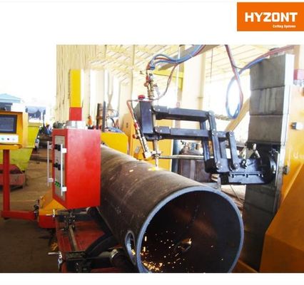 CNC Pipe Profile Plasma Cutting Machine 800mm Diameter For Shipbuilding and Steel PEB Building