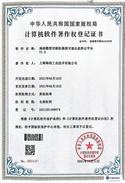 China Hyzont(Shanghai) Industrial Technologies Co.,Ltd. zertifizierungen